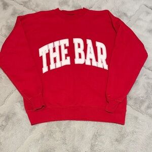 The Bar Bold Red Crewneck Sweater